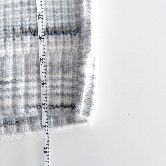 Shoedazzle Womens Wool Blend Biggie Spacedye Cardigan Sweater Blue Beige Small - Picture 7 of 8